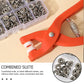 ⏳ LAST DAY SALE – 50% OFF! 🔘 Sew-Free Snap Fastener Plier Kit: Stainless Steel, Ergonomic, with Storage Box, 50-200 Sets