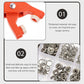 ⏳ LAST DAY SALE – 50% OFF! 🔘 Sew-Free Snap Fastener Plier Kit: Stainless Steel, Ergonomic, with Storage Box, 50-200 Sets