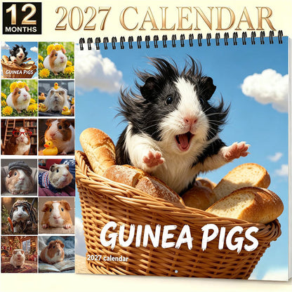 🔥 50% OFF! 🐹 2027 Guinea Pig Calendar – Cute Photos & Cheerful Wall Decor ✨