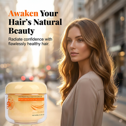 ⏳ LIMITED-TIME 50% OFF! 💛 Professional Smoothing & Moisturising Hair Treatment – Deep Repair, Frizz Control & Salon Shine 🪄