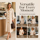 🍂Autumn Hot Sale 59% OFF🔥✨Women's Lantern Sleeve Ribbed Knit Maxi Dress