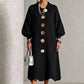 🍂Autumn Hot Sale 59% OFF🔥✨Women's Lantern Sleeve Ribbed Knit Maxi Dress