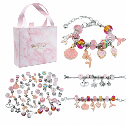 🥳 HOT SALE – 50% OFF! 💎 Kids DIY Charm Bracelet Making Kit for Girls ✨