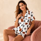 ⏳LAST DAY SALE 50% OFF!!🐮Cute Highland Cow Print, 3-Piece Fun Pajama Set – Cozy Lounge & Sleepwear ✨