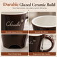 🍪Hot Sale 50% OFF☕Ceramic Chocolate & Cheese Fondue Mug with Fork – Perfect for Cozy Nights & Gifts🍫