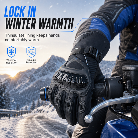 🏍️ 50% OFF! Thickened Warm Waterproof Motorcycle Gloves – Winter-Ready & Windproof 🧤