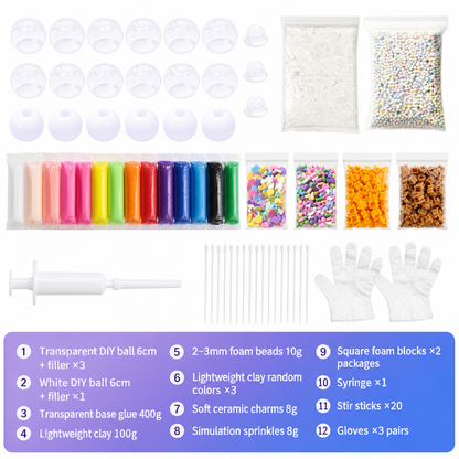 📢 50% OFF! ✨ 50K+ SOLD! DIY Squeeze Ball Making Kit – Mix Colorful Clay & Sparkling Fillers, Leak-Proof & No-Mess Fun for Kids 🧪🎨