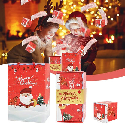 🎄Christmas Pre Sale￡6.99!!🎅🎁Christmas Pop-up Surprise Gift Box - Unique Folding Bouncing Red Envelope Gift Box🎁