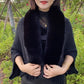 🔥Last Day Promotion 49% OFF - Winter Knit Fringe Fur Collar Shawl