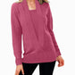 2024 NEW Women's Solid Color Pullover Cropped Knitted Jumpers