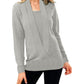 2024 NEW Women's Solid Color Pullover Cropped Knitted Jumpers