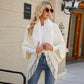 🔥Last Day Promotion 49% OFF - Winter Knit Fringe Fur Collar Shawl